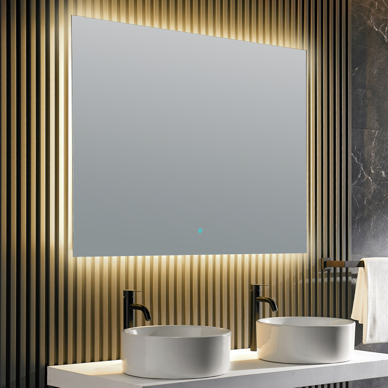 Volta Frameless Lighted Bathroom / Vanity Mirror, 36" x 48"