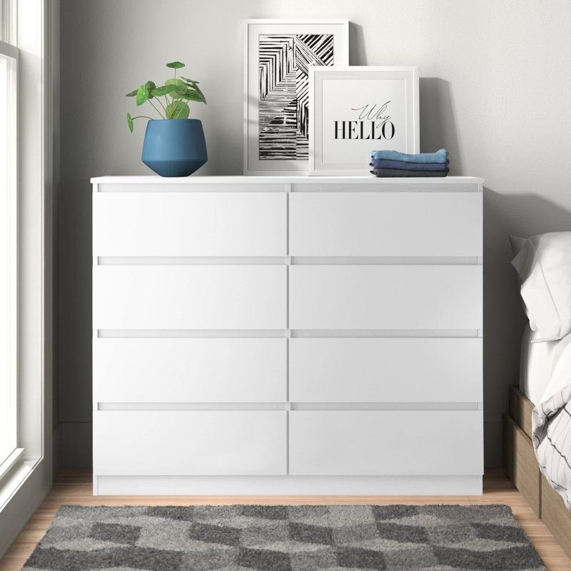 Braunstein 8 Drawer Chest Of Drawers, White
