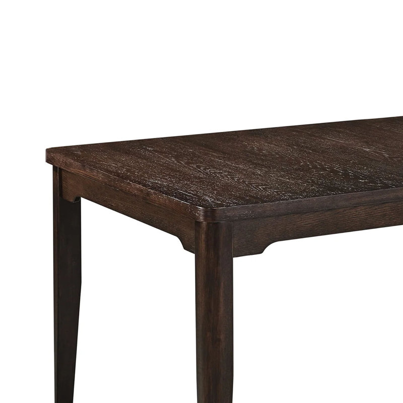 Hiun Dining Table, 72 Inch Rectangular Top W Tapered Legs, Oak Brown