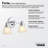 Forte 2 Light Indoor Bathroom Vanity Light Fixture, Position Facing Up or Down, UL Listed-66308340