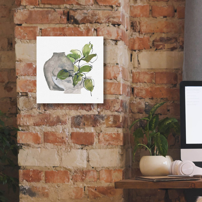 «Two Vases 2» par Chris Paschke, art mural sur toile, H 12 po x l 12 po