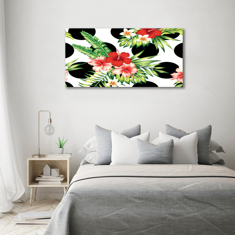 Hawaiian Flowers - Wrapped Canvas Print, 70cm H x 140cm W x 2cm D, Canvas