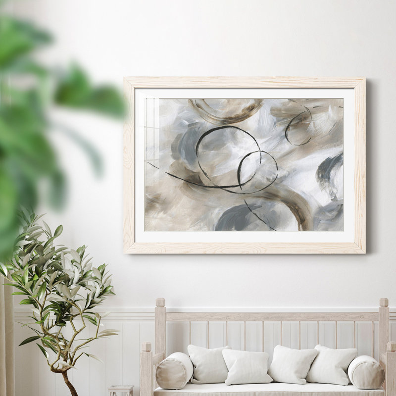 Allegro - Peinture encadrée, H 31,5 po x l 23,5 po x P 1,5 po, Cadre blanc