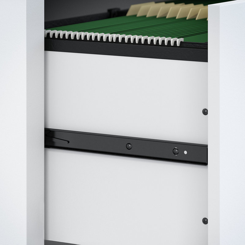 Ensemble de bureau rectangulaire 2 pièces Echo, Blanc pur