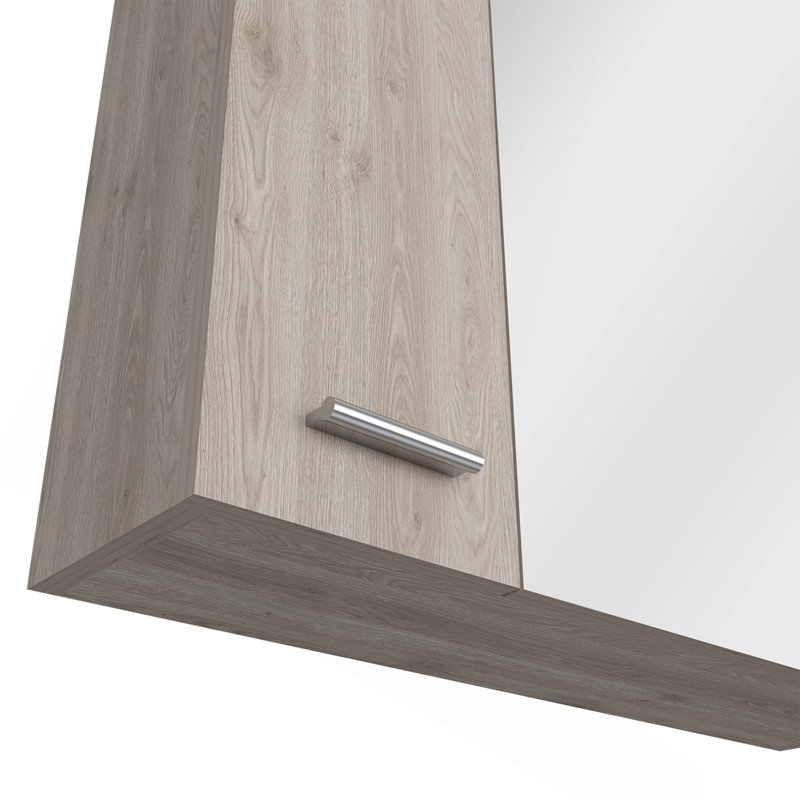 Armoire à pharmacie, miroir, double porte, quatre tablettes intérieures