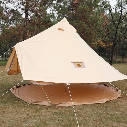 VEVOR 8-Person 100% Cotton Canvas Bell Tent 13 ft in Dia. Waterproof ...