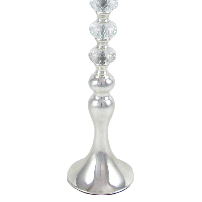 Vase de table en métal Ellett, Argent, H 22 po x l 4,25 po x P 4,25 po
