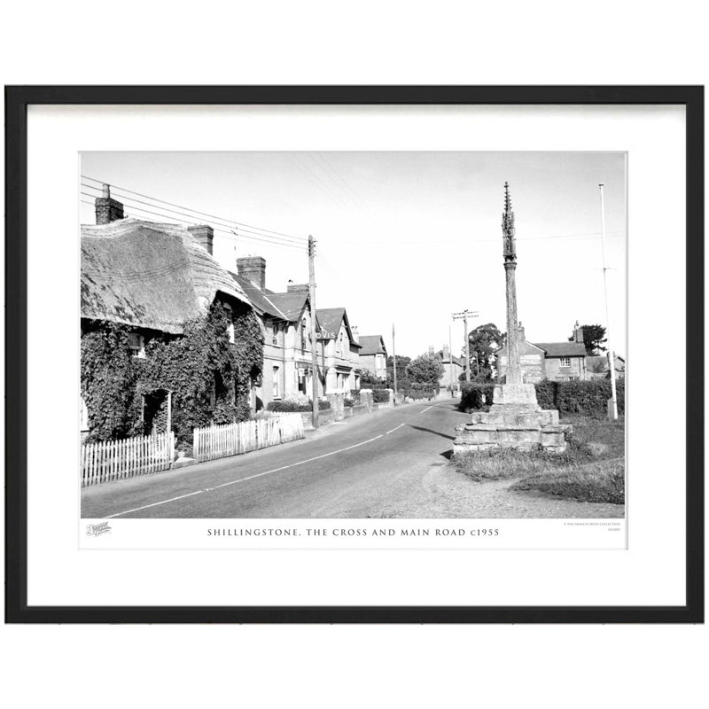 Shillingstone, The Cross And Main Road C1955 by Francis Frith - Single Picture Frame Print, 40cm H x 50cm W x 2.3cm D