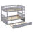 Bunk Bed With Trundle, Featuring Ladder And Guardrails-993113022