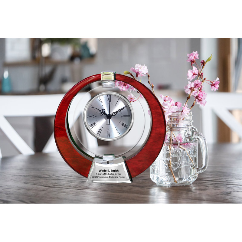 Horloge de bureau gravée personnalisée 360 degrés Galaxy, Oui