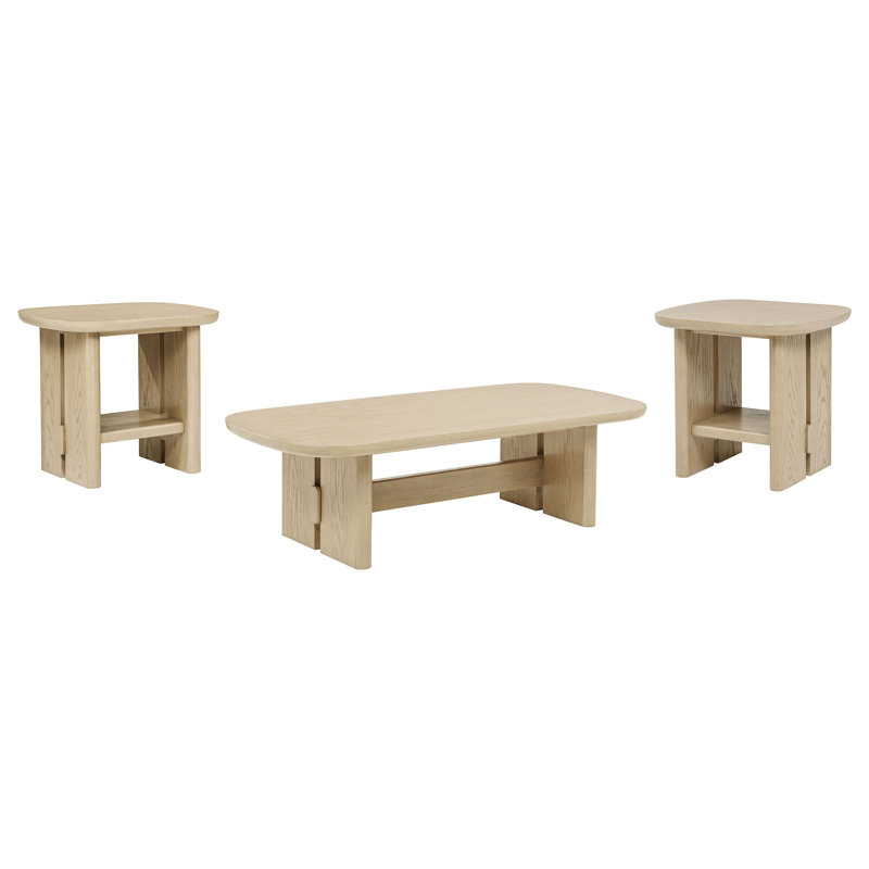 Ensemble de tables basses 3 pièces Beuteler, 3 pièces: table basse, 2 tables de bout