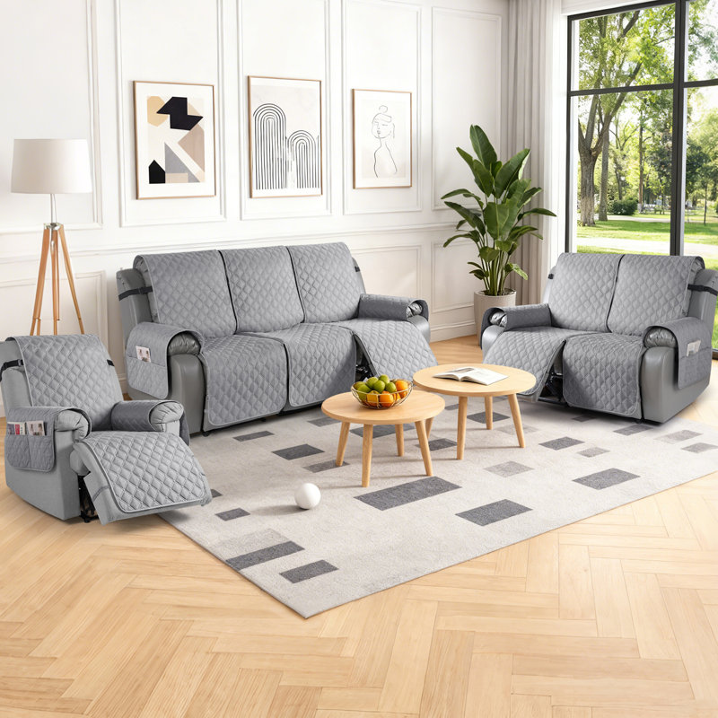 Housse pour fauteuil inclinable Wildee, Microfibre gris clair