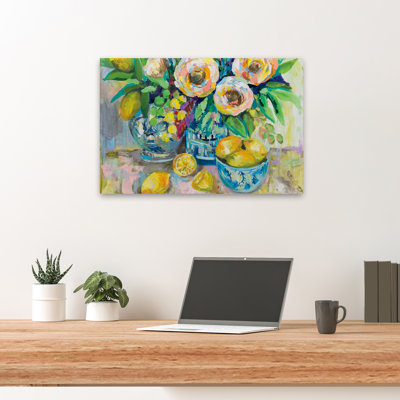 Blue And Bouquets Afternoon Lemonade Art