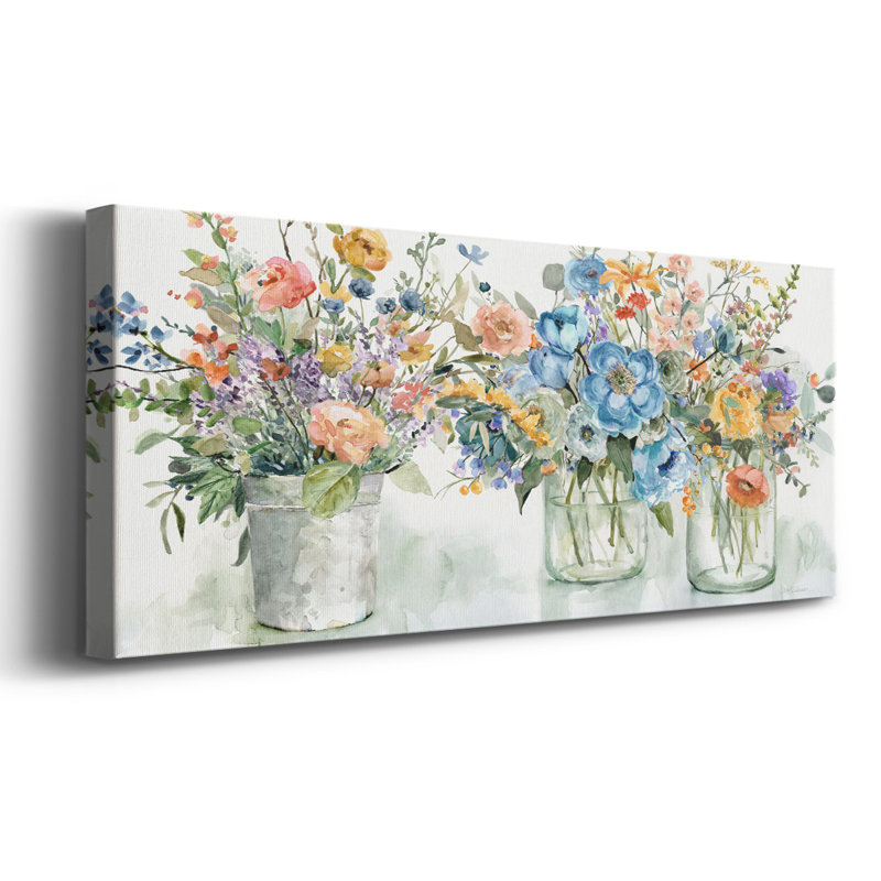 " Flower Market Display ", 20" H x 50" W x 1.5" D
