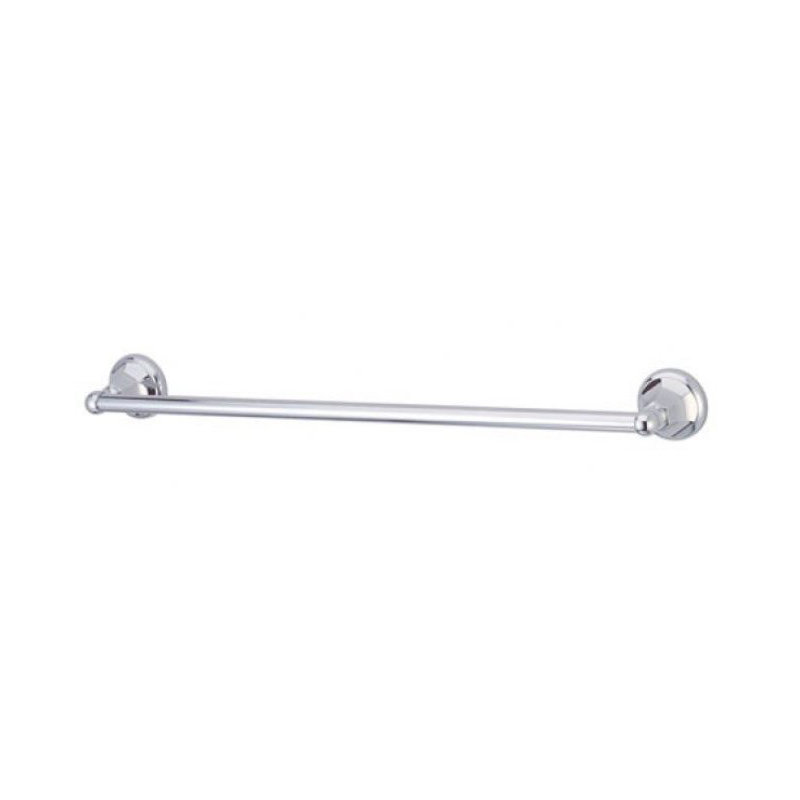 Metropolitan 24" Wall Mounted Towel Bar, Polished Chrome