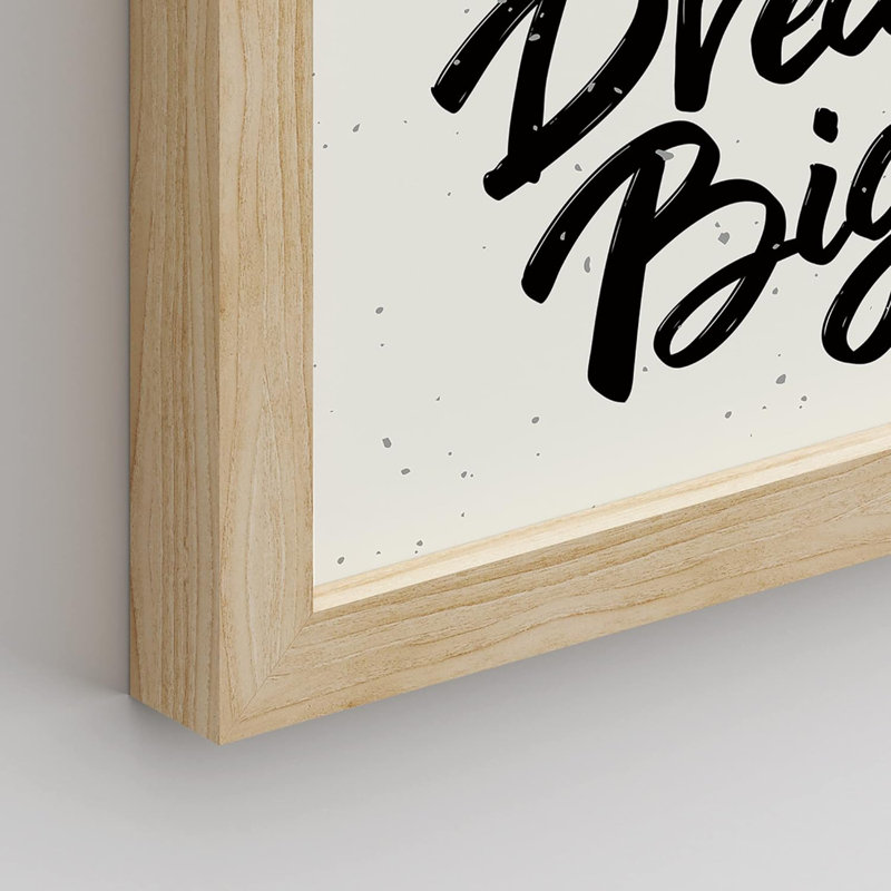 Élégant «Good Day», ensemble de 4 motifs inspirants sur papier, H 14 po x l 11 po x P 1 po, Naturel