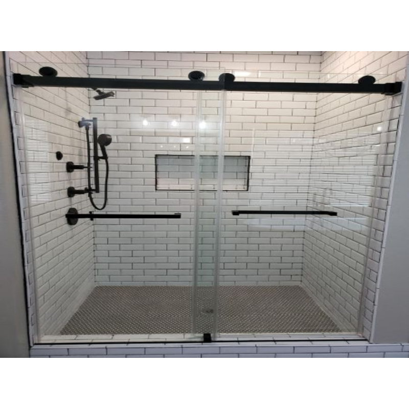 Porte de douche coulissante simple sans cadre l 60 po x h 76 po