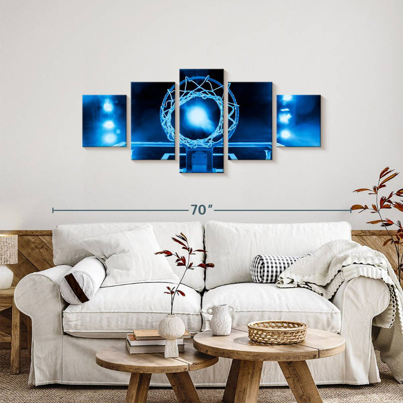 Lumière bleue basketball, H 24 po x l 55 po