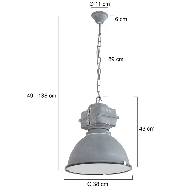 Java 1 - Light Dome Pendant, Grey/Brown/Blue