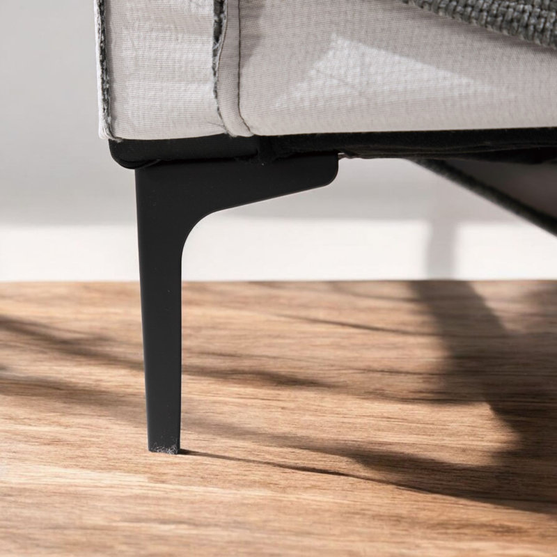 Fauteuil d'appoint rembourré surdimensionné 45,1 po, Gris anthracite