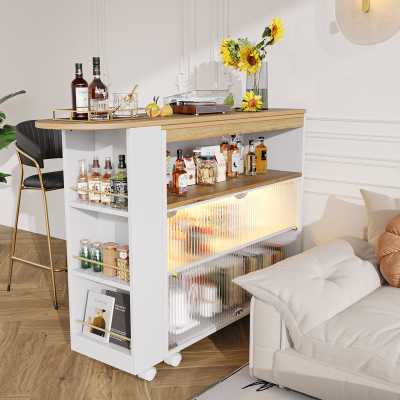 39cm Home Bar, White