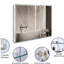 Armoire à pharmacie avec miroir à fixation en surface ou encastré en aluminium