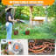 Retractable Garden Hose 5/8" x 65ft. Wall Mounted with Automatic Rewind. 9-Pattern Sprayer Nozzle. Adjustable Length Lock. Durable Outdoor Use
