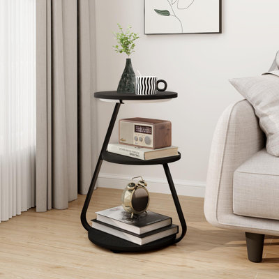 43cm W Metal Bedside Table