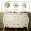 Commode à 6 tiroirs en pin massif blanc perle