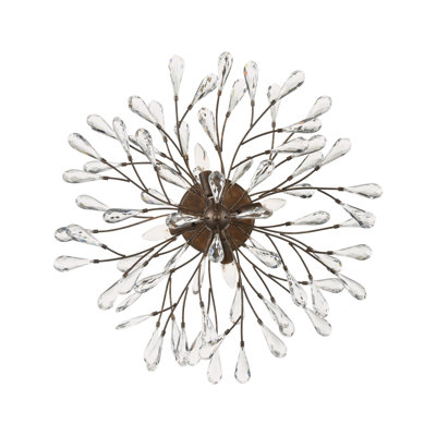 Crislett 28'' Wide 4-Light Semi Flush Mount - Sunglow Bronze