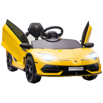 HOMCOM Lamborghini Aventador Licensed 12V Kids Electric Ride On Car