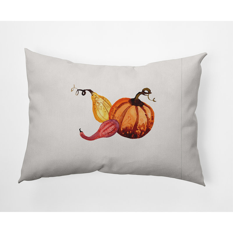 Gourd Pile Outdoor Reversible Throw Pillow, Off-White