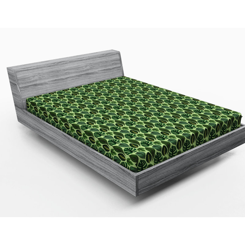Microfiber Floral Fitted Sheet, Queen Fitted Sheet