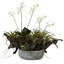 Orchid and Succulent Garden Floral Arrangement in Decorative Vase