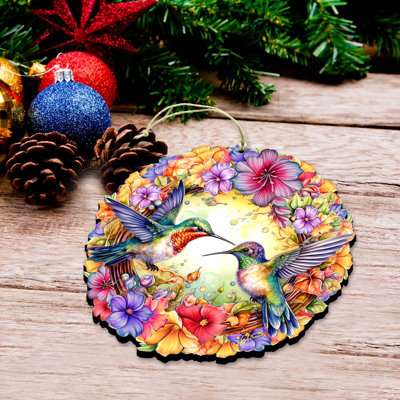 Ornements de Noël en forme de couronne de colibris par Debrekht