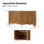 Buffet transitionnel de 58 po à 4 portes avec gestion des câbles et tablettes réglables Agnes-2069661546