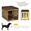 Table de bout Cozy Dog Crate avec coussin en mousse moelleuse et porte convertible
