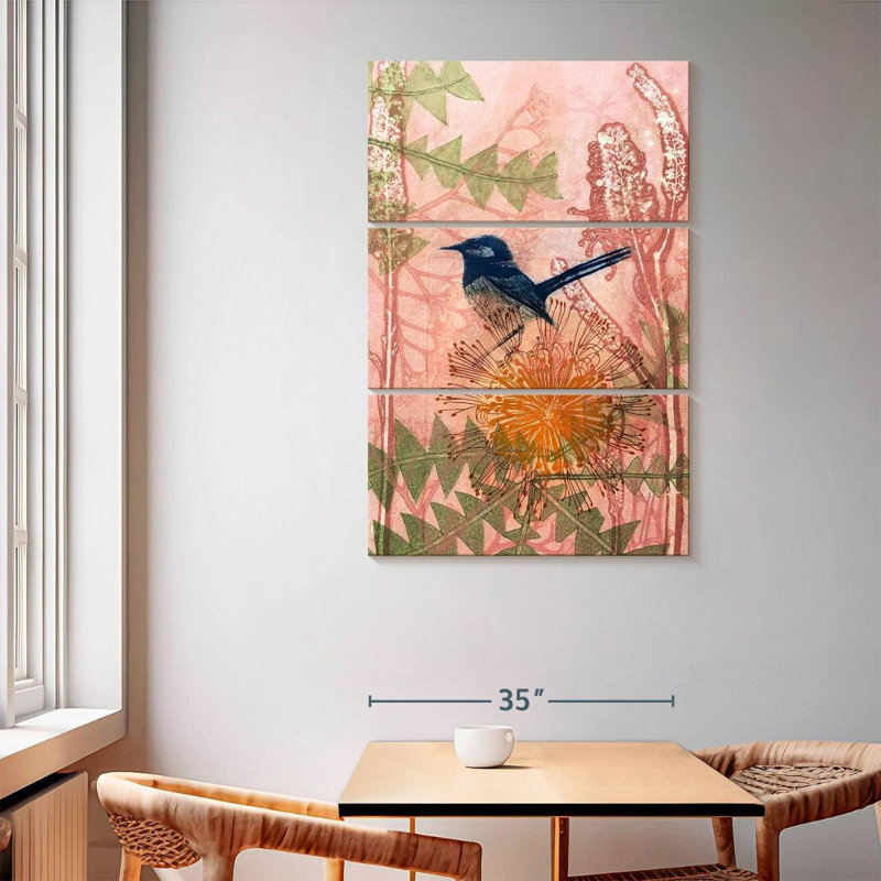 Brampt Little Blue Wren, 65'' H x 42'' W