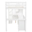 Twin-size Loft Bed In White With Desk And Double Storage - Pine Wood For A Relaxing Rest Space Twin Built-in Comfortable Sleeping Spot-2017136216