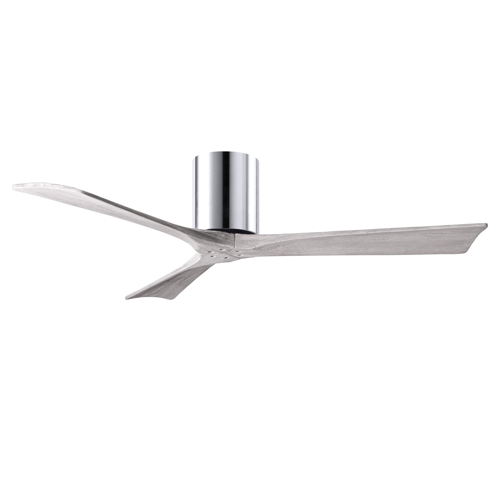Olivier 3 Blade Ceiling Fan, Polished Chrome, Barn Wood Tone, 52"