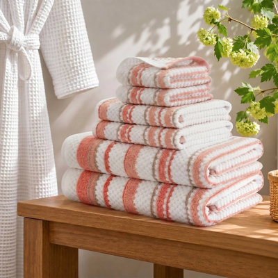 Sutton Stripe 6 Piece Towel Set