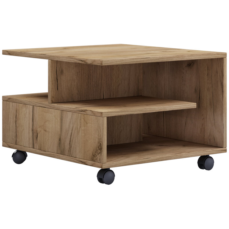Brantice Coffee Table with Storage, Oak Wood