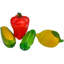 Midcentury Glass Vegetables, S/5