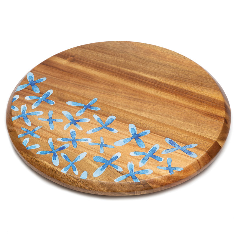 Winston Porter Mayha Wood Lazy Susan