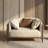 48" Modern Two-Tone Faux Leather Sofa Collection with Flared Arms and Toss Pillows-385499286