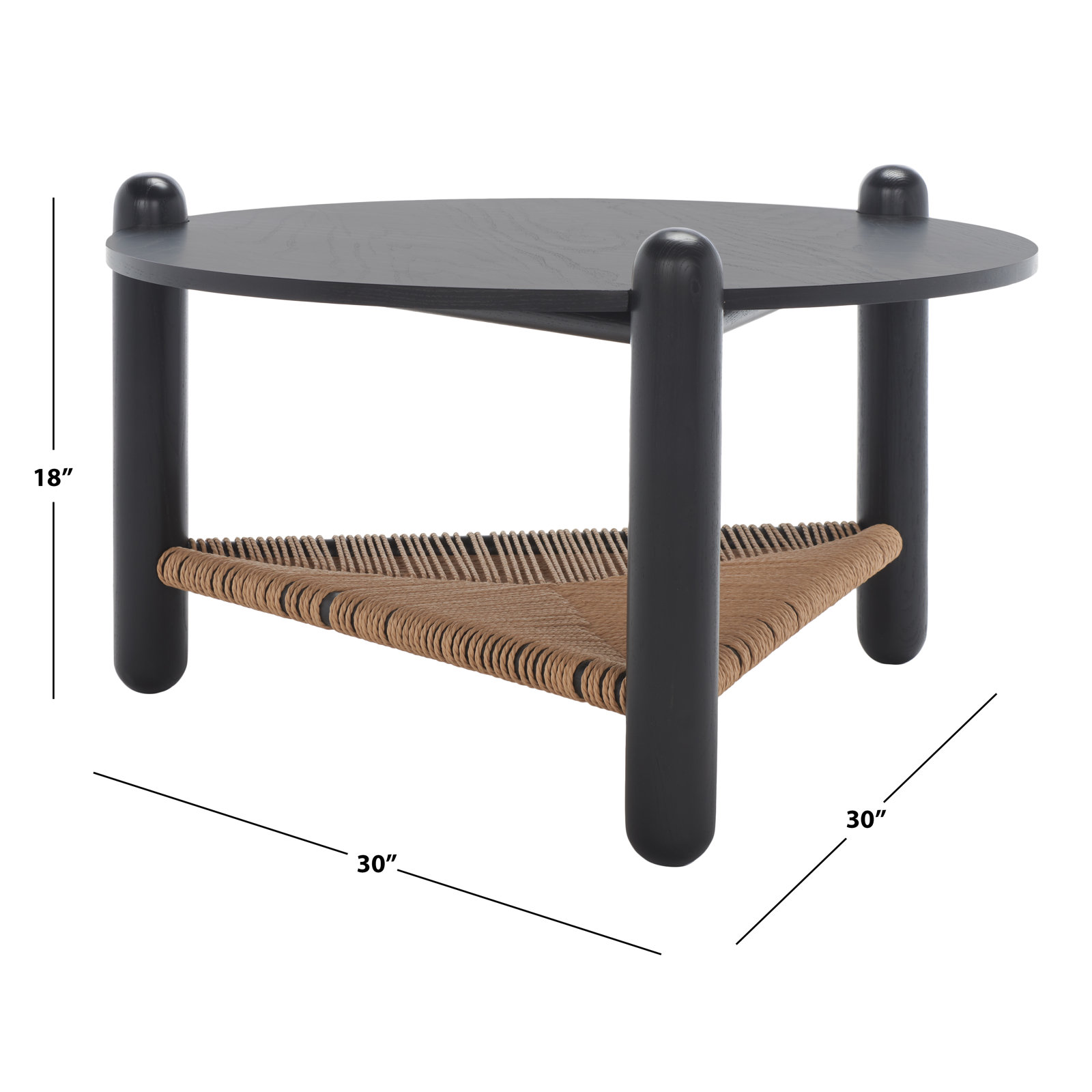 Trish Coffee Table, Wood Black, Black