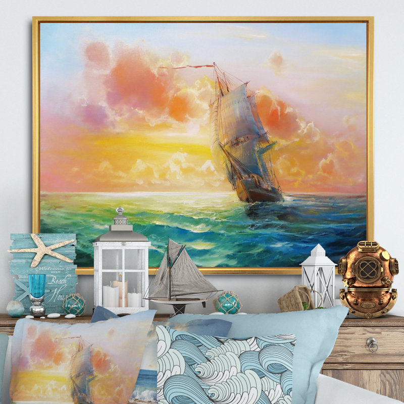 Vieille bataille navale IV - reproduction d'art sur toile nautique et côtière, H 24 po x l 36 po x P 1 po