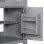 Meuble-lavabo moderne de 30 po. Gris avec lavabo en céramique. 2 portes, tablette et tiroir. Fermeture en douceur. Optimise l'espace et renforce l'attrait.-1457304747