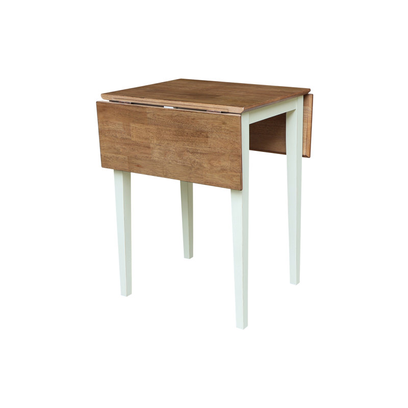 Table de salle à manger à rallonge en bois massif Maner, Noyer blanc / écorce
