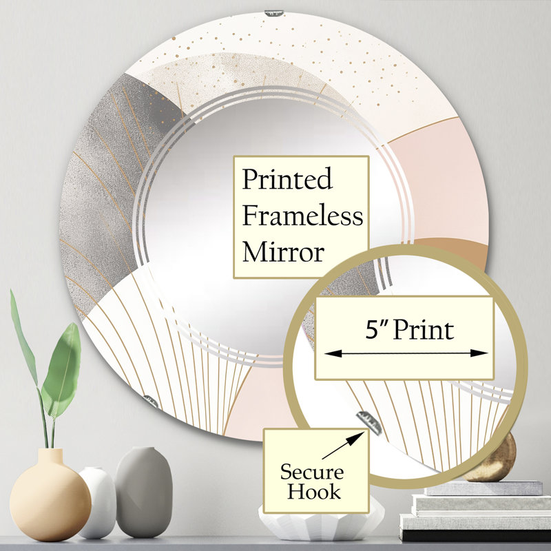 Galassia - Miroir mural moderne rond, 24 po x 24 po